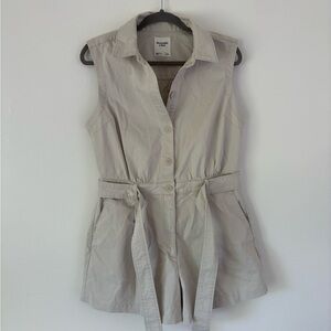 Abercrombie & Fitch Beige Sleeveless Romper